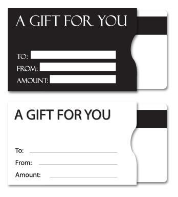 Gift Cards - Plastic Gift Card Sleeves